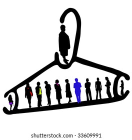 Business woman in hat stand