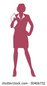 Business woman holding a documents