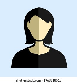 Business woman icon, avatar symbol. Female pictogram , icon vector design illustration.