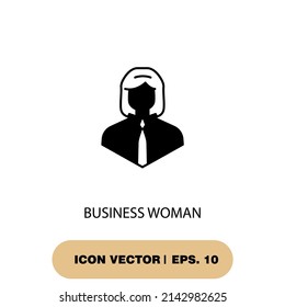 business woman icons  symbol vector elements for infographic web