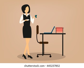 business woman illustration design