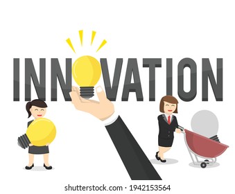 business woman innovation character design character on white background