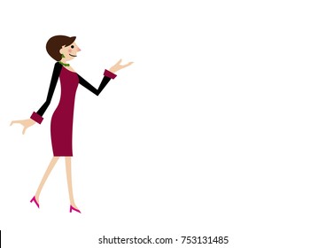 A business woman or instructor.