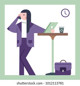 Business woman with laptop