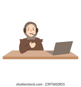 Business woman Laptop Work Desk Technology