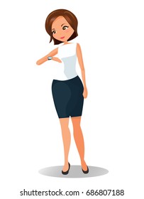  Business woman loocking at watch