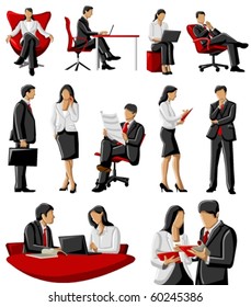 Business Woman And Man In Office