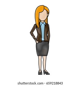 business woman manager standing gesture