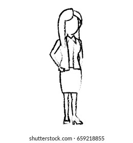 business woman manager standing gesture