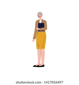 Business Woman, Office Employee, Entrepreneur or Manager Character Vector Illustration