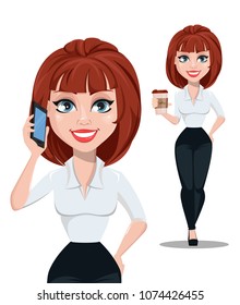 Business Woman Office Style Clothes Brown Stock Vector (Royalty Free ...