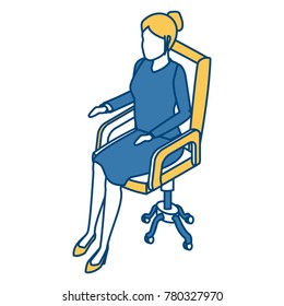 Business woman on chair