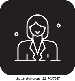 Business Woman Business people icons with black filled line style