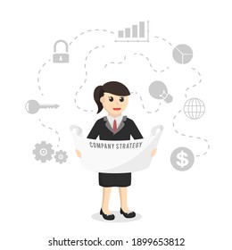 business woman planning company strategy