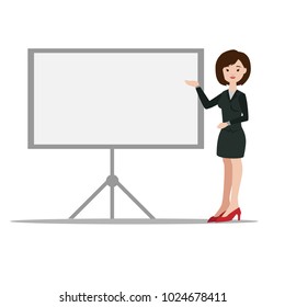 Business Woman Presentation Illustration