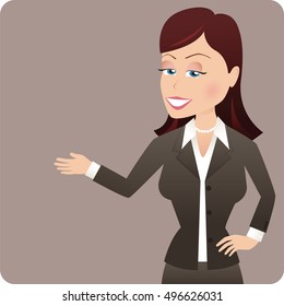 Business woman presenting.