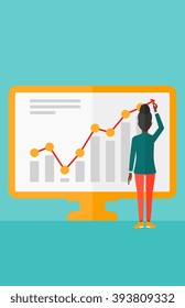 Business woman presenting report.