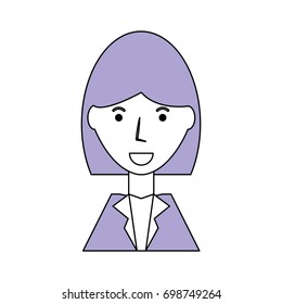 Business woman profile cartoon