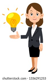 Business woman proposing an idea