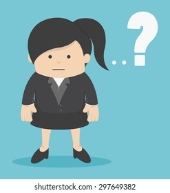 business Woman with Question mark