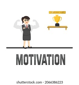 business woman secretary motivation design character on white background