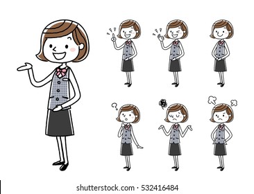 Business woman: set, variation