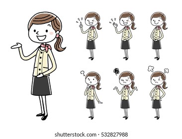 Business woman: set, variation