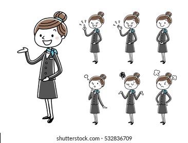Business woman: set, variation