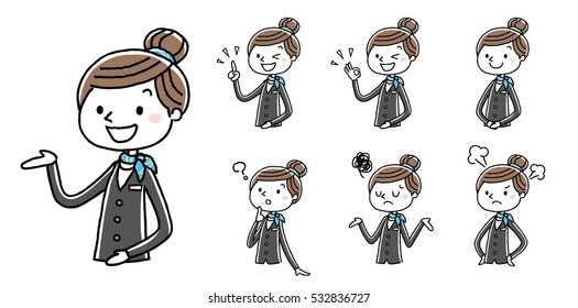 Business woman: set, variation