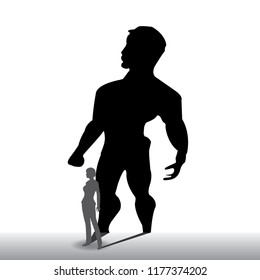 business woman shadow