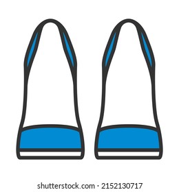 Business Woman Shoes Icon. Editable Bold Outline With Color Fill Design. Vector Illustration.