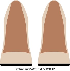 Business Woman Shoes Icon. Flat Color Design. Vector Illustration.