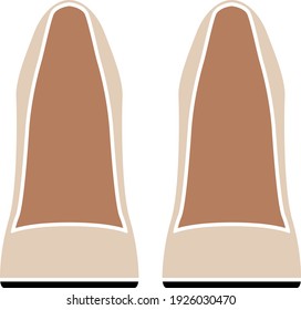 Business Woman Shoes Icon. Flat Color Design. Vector Illustration.