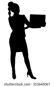 Business woman show board, banner