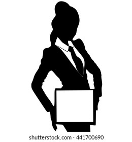 Business woman show board, banner