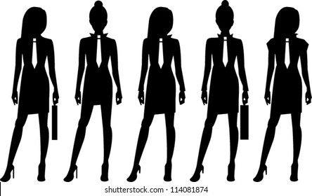Business woman silhouette