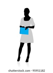 Business woman silhouette