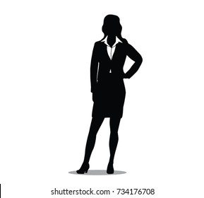 Business Woman Silhouette Illustration Design