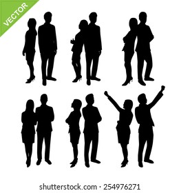 Business woman silhouettes vector