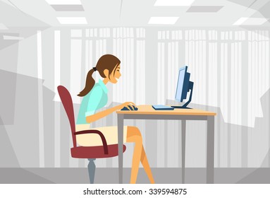 Cartoon Woman Computer Images Stock Photos Vectors Shutterstock