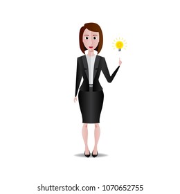 The Business woman are smiling for success.Happy with the results.Create the perfect benefits.
