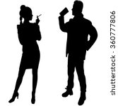 business woman smoking cigarete while young man drinks beer