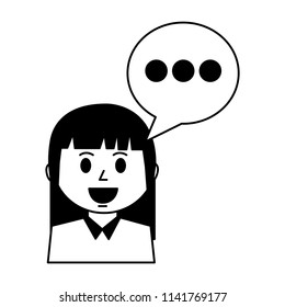 business woman with speech bubble