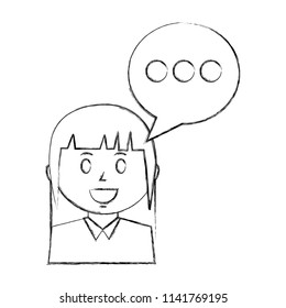 business woman with speech bubble