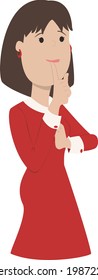business woman standing , woman questioning