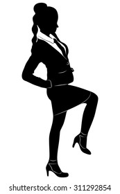 Business woman standing , vector