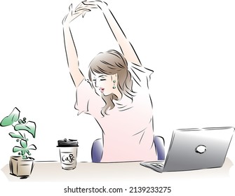 business woman taking a break