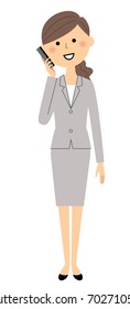 Business woman talking on smart phone