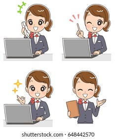 Business woman using a personal computer