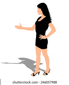 Business woman, vector 